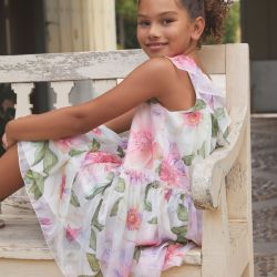 Vestito stampato ragazza  –  Abel & Lula  –  5051-24