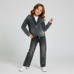 Giacca di jeans ragazza  –  ViCOLO  –  3141JD00374-16