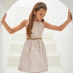 Vestito jacquard fiore ragazza  –  Mayoral  –  6949-24