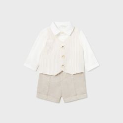 Completo pantaloncino e gilet neonato  –  New Born  –  1220-24