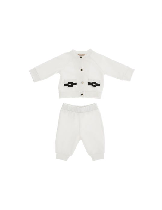 Completo con ricamo neonata  –  ELISABETTA FRANCHI  –  ENCD129.0.FF002.0178-16