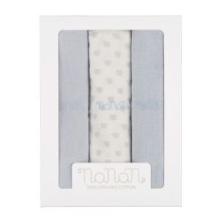 Set 3 pz mussola neonato  –  Nanan  –  N011A