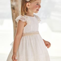 Vestito in lino bambina  –  Mayoral  –  3914-24