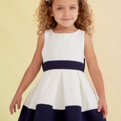 Vestito crepe bicolor ragazza  –  Abel & Lula  –  5046-23