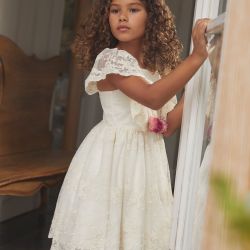 Vestito ricamato ragazza  –  Abel & Lula  –  5043-24