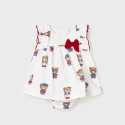 Vestito stampato in cotone neonata  –  New Born  –  1828-23