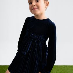 Vestito velluto plissettato ragazza  –  Abel & Lula  –  5533-15