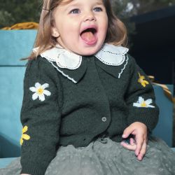 Cardigan con fiori bimba  –  Mayoral  –  2306-16