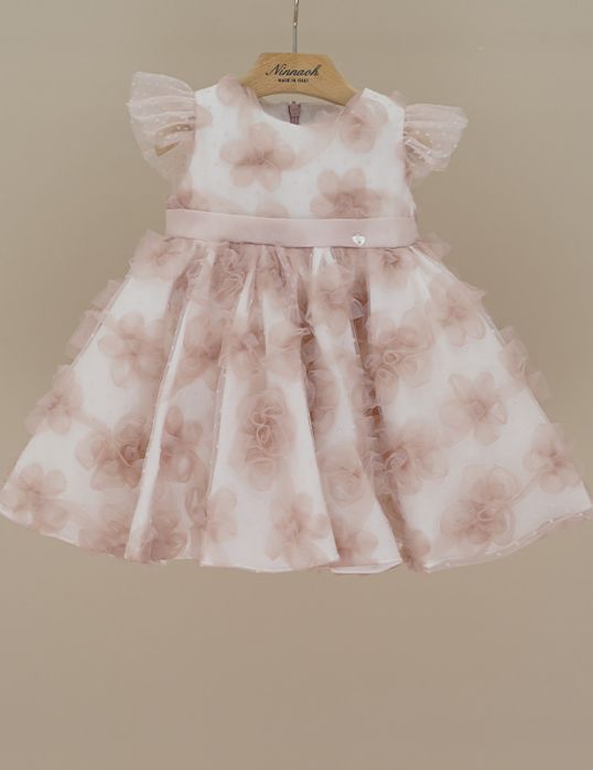 Abito tulle ricamato bimba  –  Ninnaoh  –  E25AB26