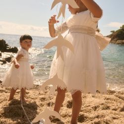 Vestito con ricamo ragazza  –  Abel & Lula  –  5028-26