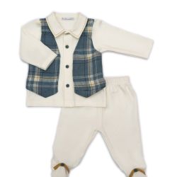 Completo 2 pezzi neonato  –  Barcellino  –  120601
