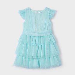 Vestito tulle plissettato bambina  –  Mayoral  –  3912-24
