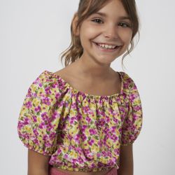 Blusa fiori ragazza  –  Mayoral  –  6103-24