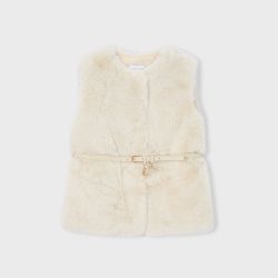 Gilet pellicciotto con cintura bambina  –  Mayoral  –  4315-15
