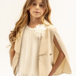 Giacca effetto mantella ragazza  –  Alice Pi  –  S25-2903