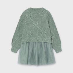 Vestito con fiocchi bambina  –  Mayoral  –  4927-16