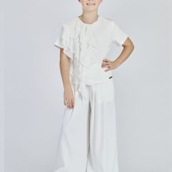 T-shirt con rouches ragazza  –  Alice Pi  –  S26-3222