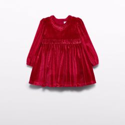 Vestito velluto con glitter bimba  –  Abel & Lula  –  5508-15