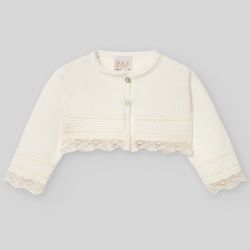 Cardigan corto neonata  –  Paz Rodriguez  –  001-122481-25