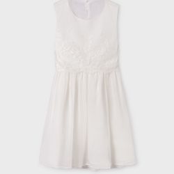 Vestito bordato combinato ragazza  –  Mayoral  –  6944-24