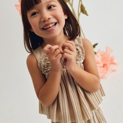 Completo gonna plissettato bambina  –  Abel & Lula  –  5071-25