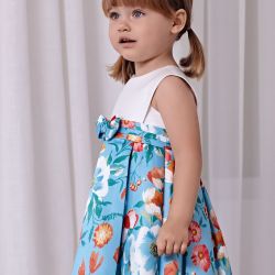 Vestito elegante stampato bimba  –  Abel & Lula  –  5023-24