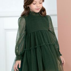 Vestito tulle floccato  –  Abel & Lula  –  5542-13