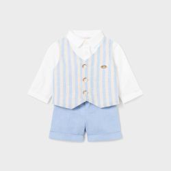 Completo pantaloncino e gilet neonato  –  New Born  –  1220-24