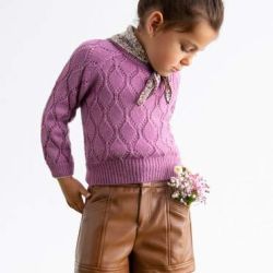 Pantaloncino in similpelle ragazza –  Abel & Lula  –  5718-15