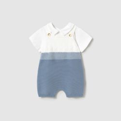 Completo salopette maglia neonato  –  New Born  –  1607-25