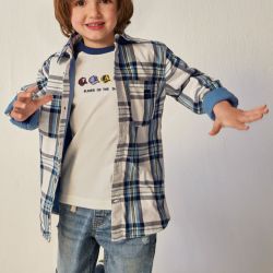 Sopracamicia quadri con lampo bambino  –  Mayoral  –  4107-13