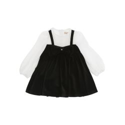 Vestito in velluto bambina  –  ELISABETTA FRANCHI  –  EGAB246.0.VE018.N077-16
