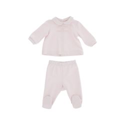 Completo con ricamo neonata  –  ELISABETTA FRANCHI  –  ENCD121.0.FF002.C070-16