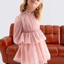 Vestito tulle con glitter ragazza  –  Abel & Lula  –  5532-15