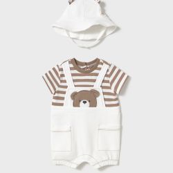 Salopette e cappello neonato  –  New Born  –  1606-25