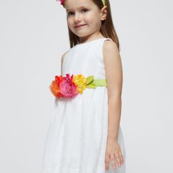 Vestito con cintura fiori bambina  –  Mayoral  –  3959-24