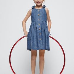 Vestito lino bambina  –  Mayoral  –  3928-24