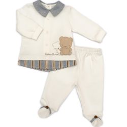 Completo 2 pezzi neonato  –  Barcellino  –  120102