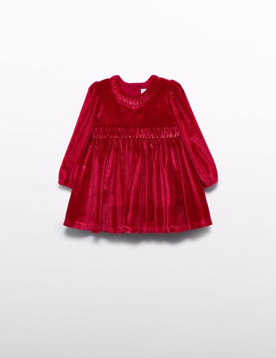 Vestito velluto con glitter bimba  –  Abel & Lula  –  5508-15