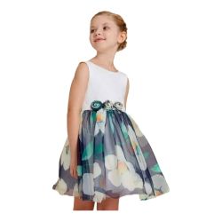 Vestito tulle stampato bambina  –  Abel & Lula  –  5043-23