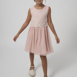 Vestito bordato combinato ragazza  –  Mayoral  –  6944-24