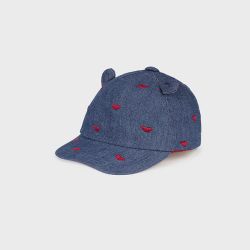 Cappello jeans con cuori neonata  –  New Born  –  9609-23