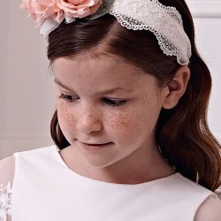 Cerchietto fiore tulle bambina  –  Abel & Lula  –  5415-24