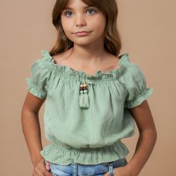 Top finto lino ragazza  –  Mayoral  –  6026-24