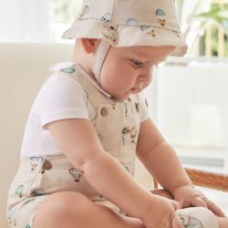 Completo salopette e cappello neonato  –  New Born  –  1613-24