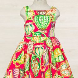 Vestito crepe stampato ragazza  –  Abel & Lula  –  5056-23