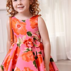 Vestito saten ragazza  –  Abel & Lula  –  5060-24