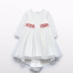 Vestito tulle con ricamo bimba  –  Abel & Lula  –  5501-15