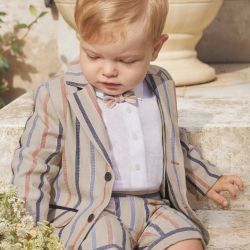 Giacca lino righe bimbo  –  Abel & Lula  –  5363-24