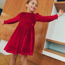 Vestito velluto con glitter ragazza  –  Abel & Lula  –  5528-15